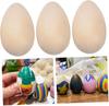 DIY Wooden Easter Eggs for Painting Graffiti Art Set Realistic Simulation Egg Craft Kit for Home Party Activity