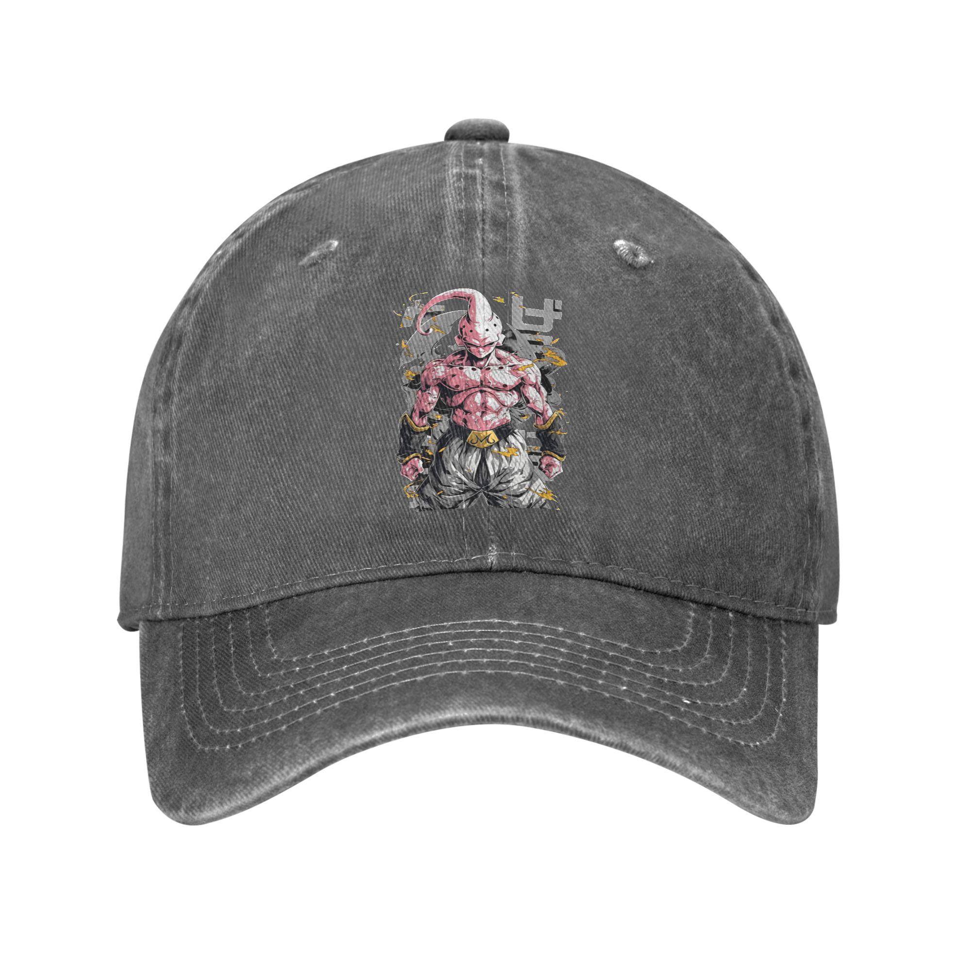 

Classic Dragon Ball Z Majin Buu Baseball Caps for Men Women Distressed Washed Sun Cap Vegeta Workouts Adjustable Caps Hat One Size серый