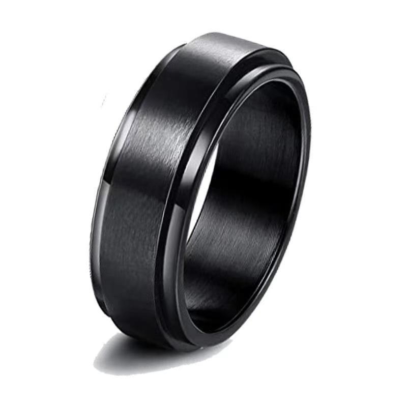 4 Stück Modische Eheringe Edelstahl Fidget Spinner Ringe Romantischer Knöchelring Geschenk für Männer Frauen