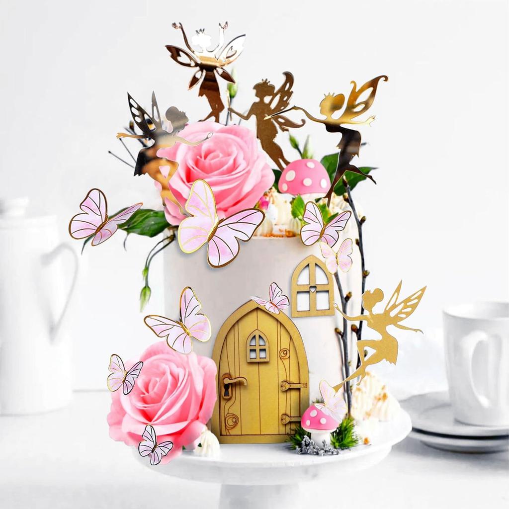 Fairy Cake Decoration Mushroom Cake Decoration Fairy Cake Decoration Garden Fairy Cake Decoration Fairy Party Supplies