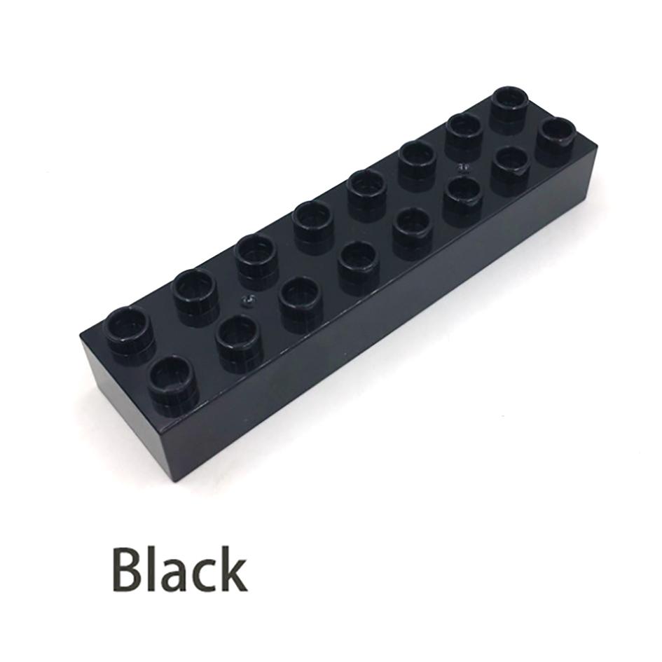 Big Size DIY Building Blocks Thick Figures Bricks 2X8Dot 4PCS Educational Creative Toys for Children Compatible With Brands