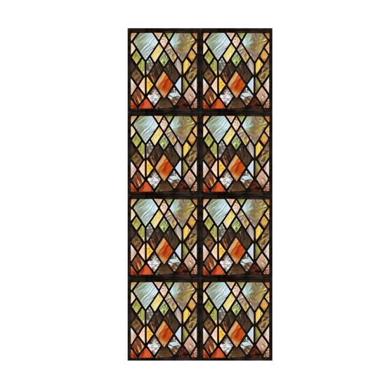 Yousheng Vintage Stained Glass Sticker Removable Waterproof Static Window Cling Home Office Room Church Decorative Privacy Window Film