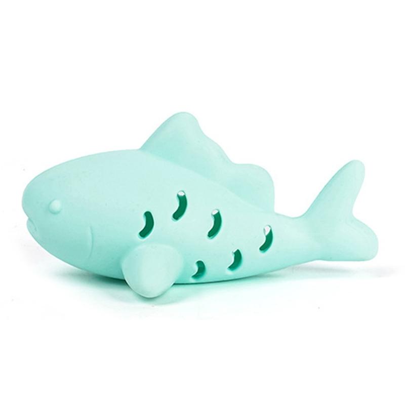 

Interactive Cats Puzzle Toy With Treat Dispensing Function Silicones Chew Fish Design Promotes Exercise Mental Stimulation