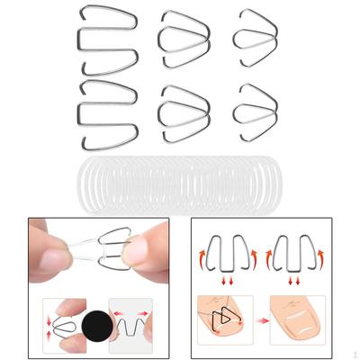 6x Ingrown Toenail Corrector Wire Tool Relieve Discomfort with 30 Rubber Rings Fixer Nail