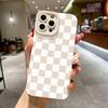 White Plaid Print Soft Phone Case For Xiaomi Redmi Note 13 Cases Redmi Note 12 14 Pro Plus 5G 12S 11S 11 10S 10 13C 14C 4G Cover