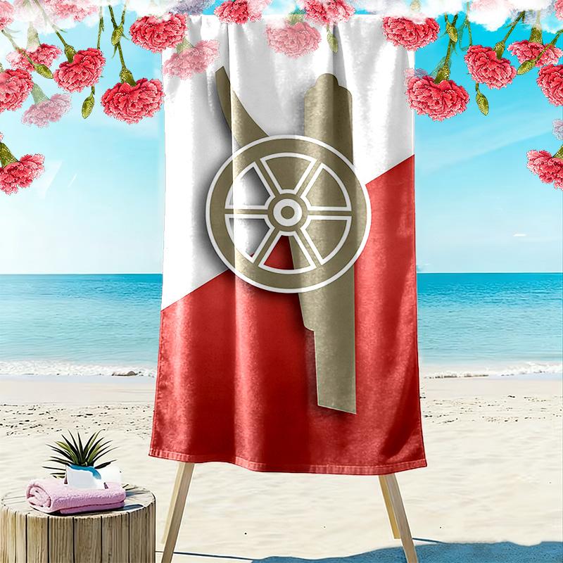 Asciugamano da Spiaggia con Stampa Arsenal Football Club, Asciugamano Grande Morbido ad Asciugatura Rapida per Spiaggia Campeggio Nuoto