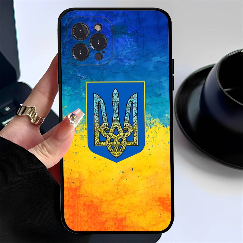 U-Ukraines Flag Phone Case For IPhone 17 16 14 15 13 12 11 Pro Max Plus Silicone Soft Cover