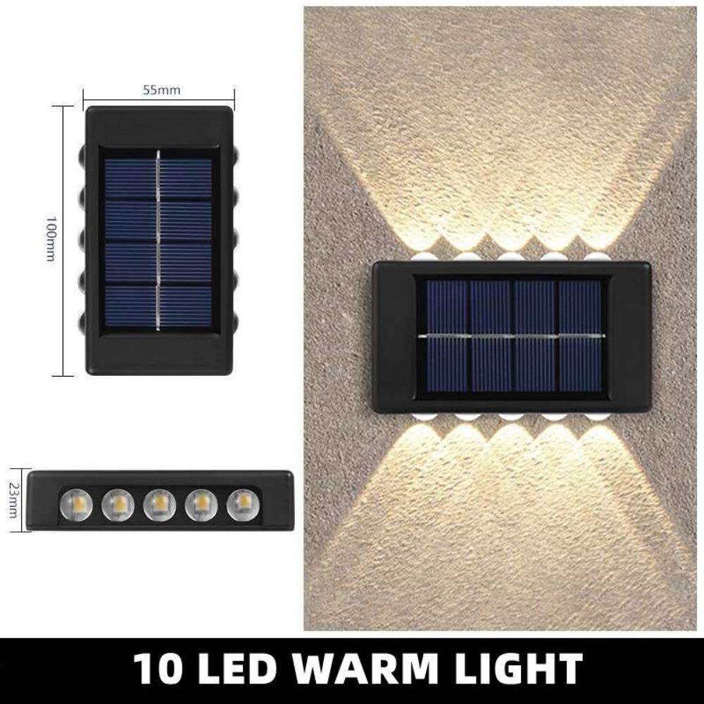 Solar Multifunctional Wall Lamp Outdoor Waterproof and Security LED Courtyard Fence Garden Decorative Light