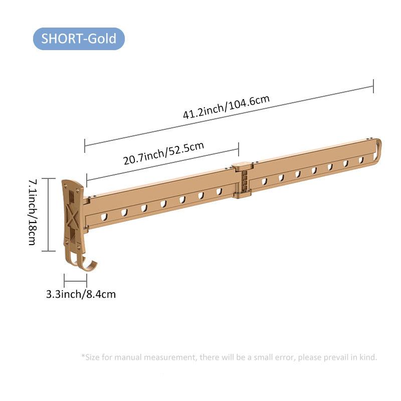 Aluminum Alloy Telescopic Drying Rod Indoor Balcony Multifunctional Drying Clothes, Folding clothes dryer Invisible Hanging Rack