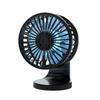 Ventilateur de voiture USB F210 à rotation multi-angle, double moteur, support de bureau pour pare-brise, refroidisseur automatique pour la maison et le bureau