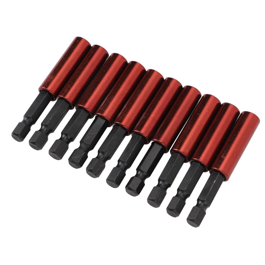 10 Stück Lange Schraubendreherbits Magnetische Stecknuss Bohrerhalter Set 1/4 Zoll Sechskant Verlängerungsstange