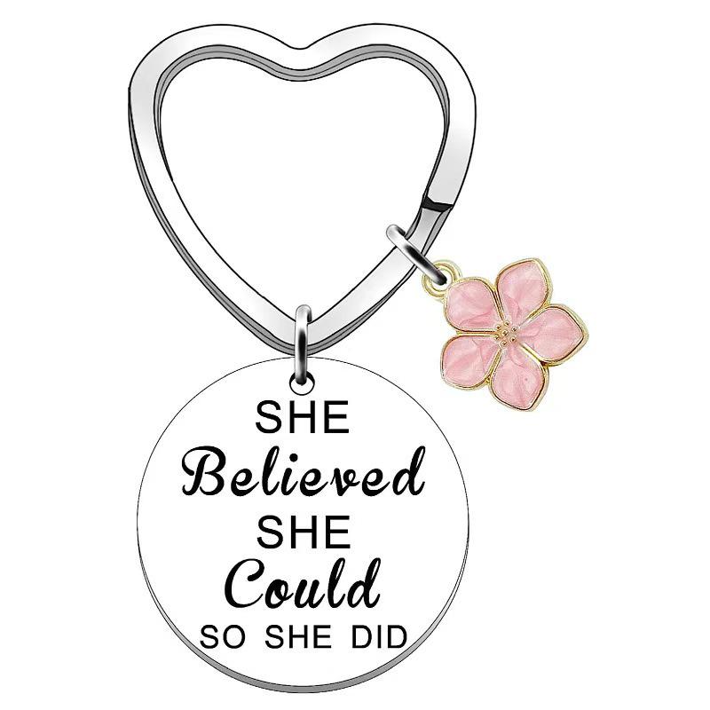 Stainless Steel Engraved Keychain Gift for Mother's Day & Birthdays with DIY Accessories