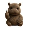 Flip-off Animal Decoration Plush Sassy Hippo Ornament Highland Cow Panda