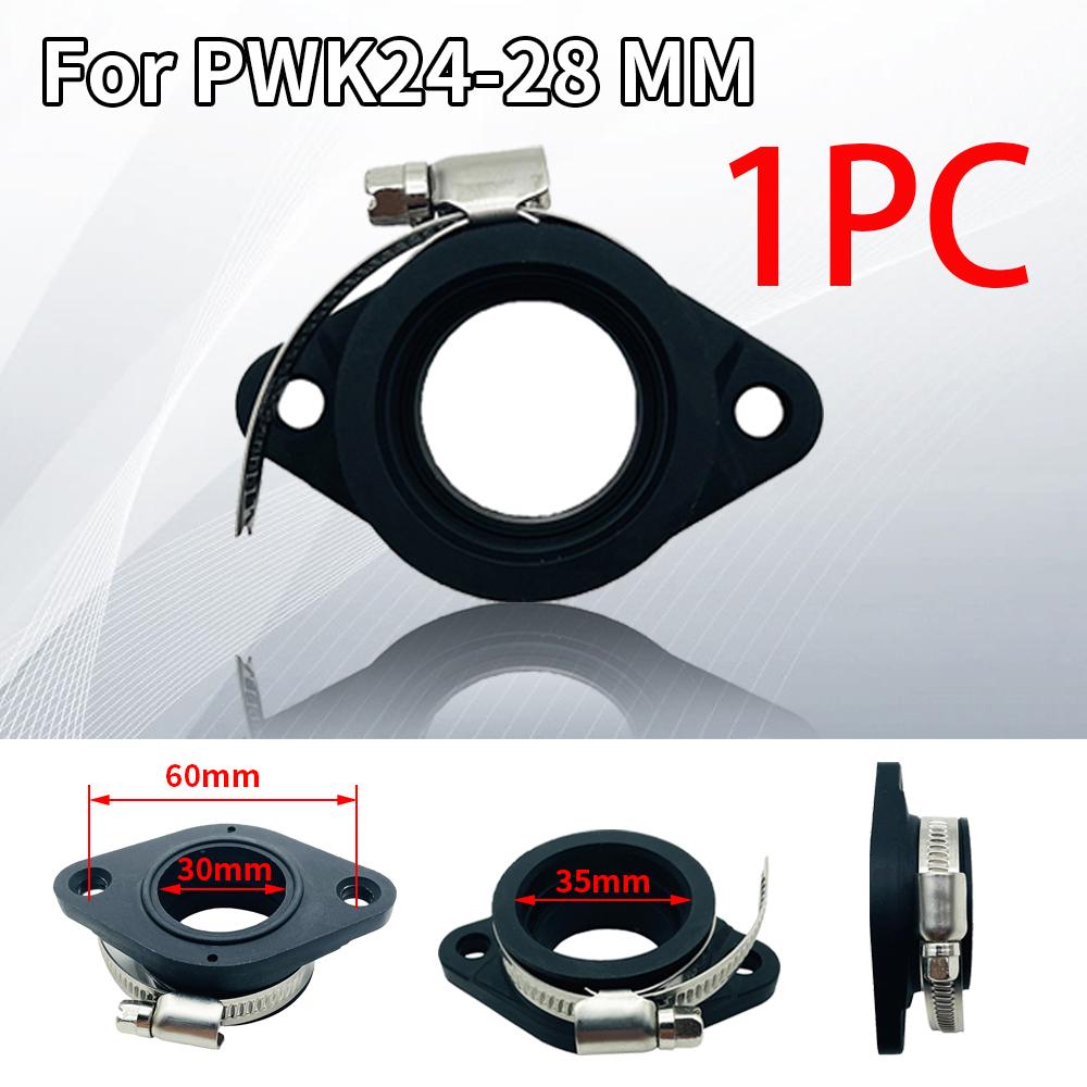 124pc Manifold Intake Motorcycle Carburetor Flange Adapter Carb Manifold Boot/Fit For PWK 242628303234mm Carburetor A -1PC