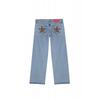 Vintage Star Print Denim Jeans Women Loose Straight Cut Streetwear Casual Pants