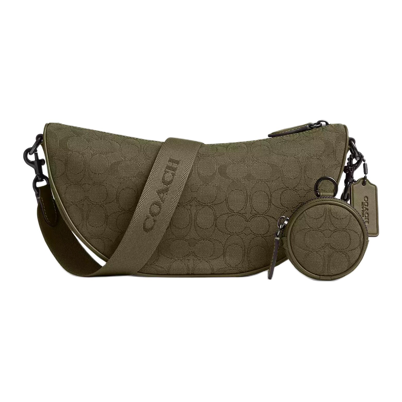 

Coach Hall 30 Signature Pattern Print Jacquard And Calfskin Crossbody Bag Large Men crossbody bag Olive-Brown CAH95-RM3 Basic Set (Bag+Dust Bag)