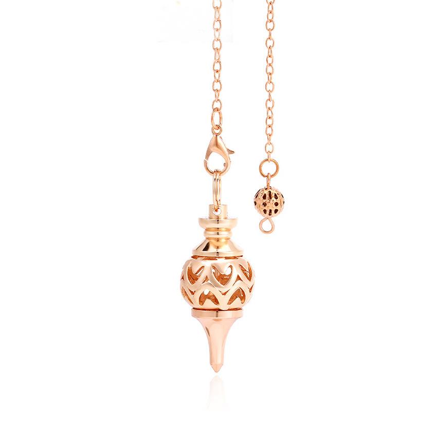 Cone 100% Copper Brass Metal Pendant Pendulum for Divination Dowsing Reiki Healing Egyptian Isis Pendulos Professional A001