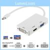 Mini Thunder Bolt Dp To Vga Hdmi Dvi 3in1 Adapter Converter Cable Display Port