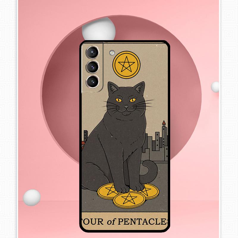 Cats Tarot Witchcraft Case For Samsung Galaxy S25 Ultra S20 S21 S22 S23 S24 Ultra S9 S10 Plus S25 FE Cover Funda