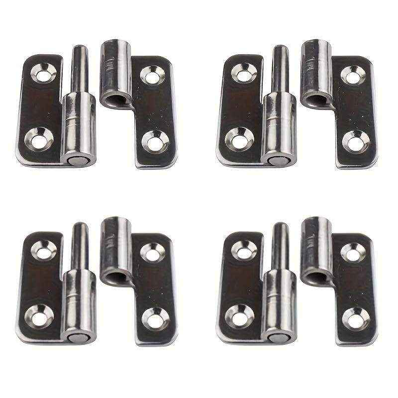2pcs/4pcs Detachable Stainless Steel Hinges, Left‑Hand Pull Slide Joint Design Hardware