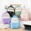 New Contrasting Color Schoolbag for College Students Lightweight and Large Capacity Backpack Carrying