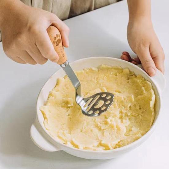 Bear Potato Masher, 430 Stainless Steel Food Masher, Vegetable Fruit Press for Mashed Potatoes, Kitchen Tool