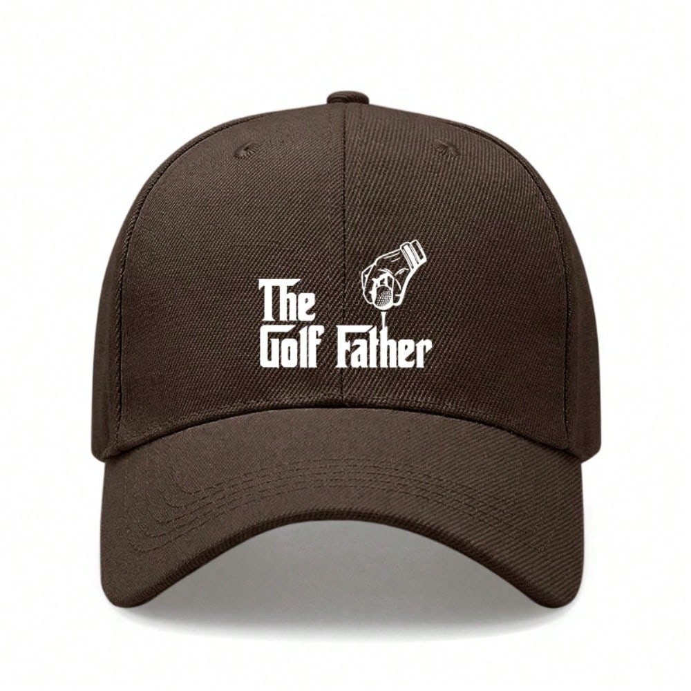 [Golf Dad Hat] The Golf Father Print Polyester Adjustable Breathable Casual Outdoor Sports Baseball Cap For Golf Lovers Men Women