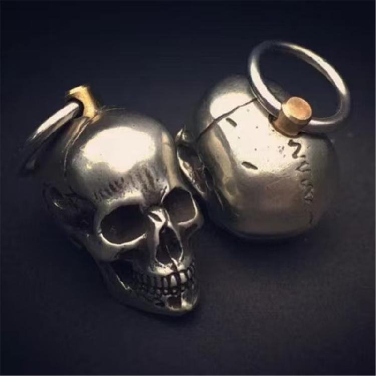 Halloween Themed Shark Car Accessory Keychain Alloy Made Skeleton Design For Bags And Key Rings