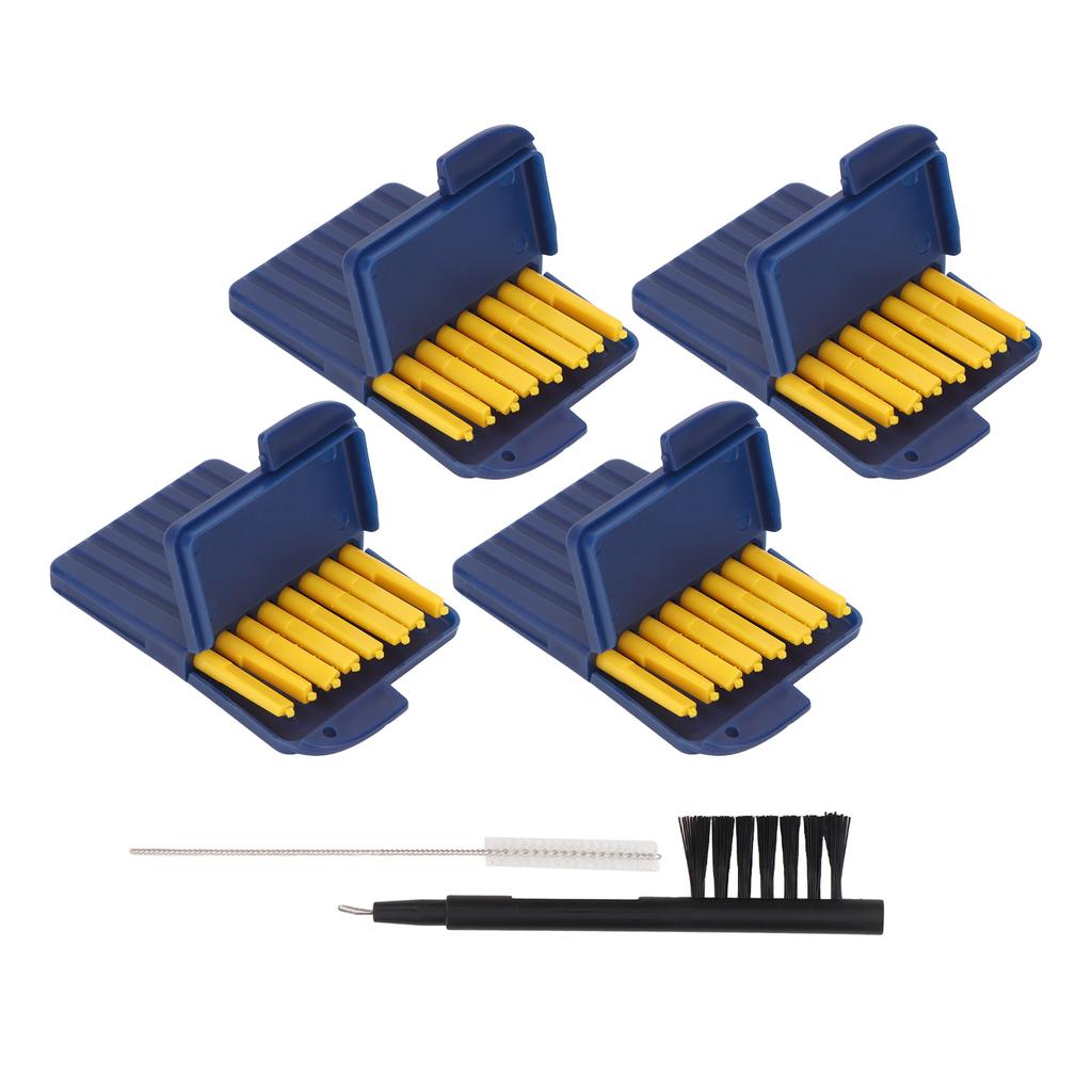 4 Packs 34pcs Wax Guard Filters Cleaning Tool Hearing Aid Wax Guard Filters for Starkey Clear Hearing Amplifier Brush Set