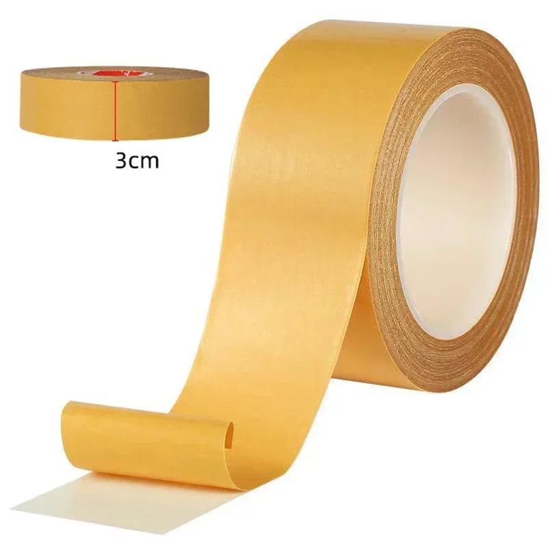 1Roll Double Sided Tape High Viscosity Grid Fiber Transparent Double Sided Tape Sticky Waterproof Adhesive Fiber Mesh Tapes