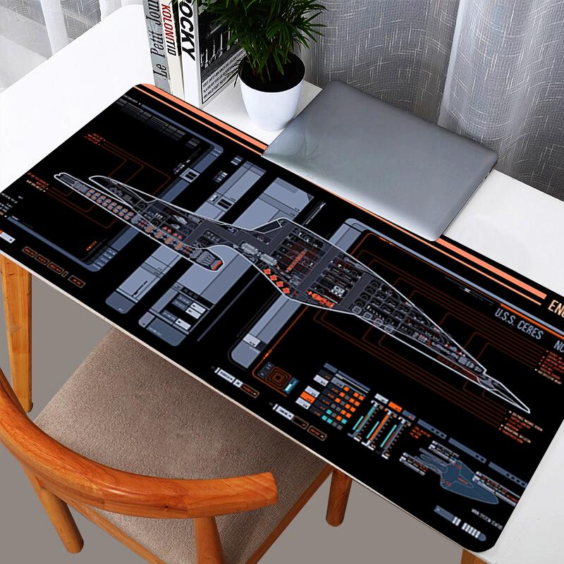 90x40cm Mouse Pad Gamer Large Computer Notebook Pc Mousepad Design Carpet Gaming Accessories XXL S-Spaceship Keyboard Desk Mat