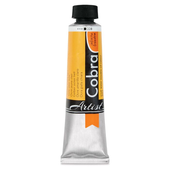 Peinture à l'huile - Cobra - Artist - Ocre jaune clair - 228 - Tube de 40ml