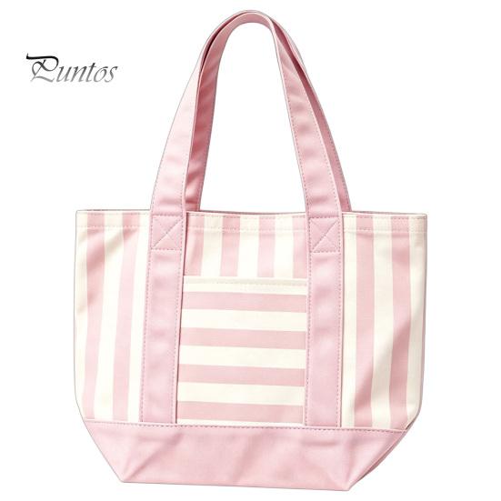 Multi-purpose Tote Bag Striped Canvas Bag, Stylish Reusable Grocery with Lightweight Front Pocket, Shoulder for Shopping Picnic Commuting Everyday