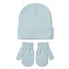 Autumn Winter Boys Girls Knitted Hat Glove Set Fashion Joker Solid Color Thick Soft Warm Wool Hooded Party Photography Props