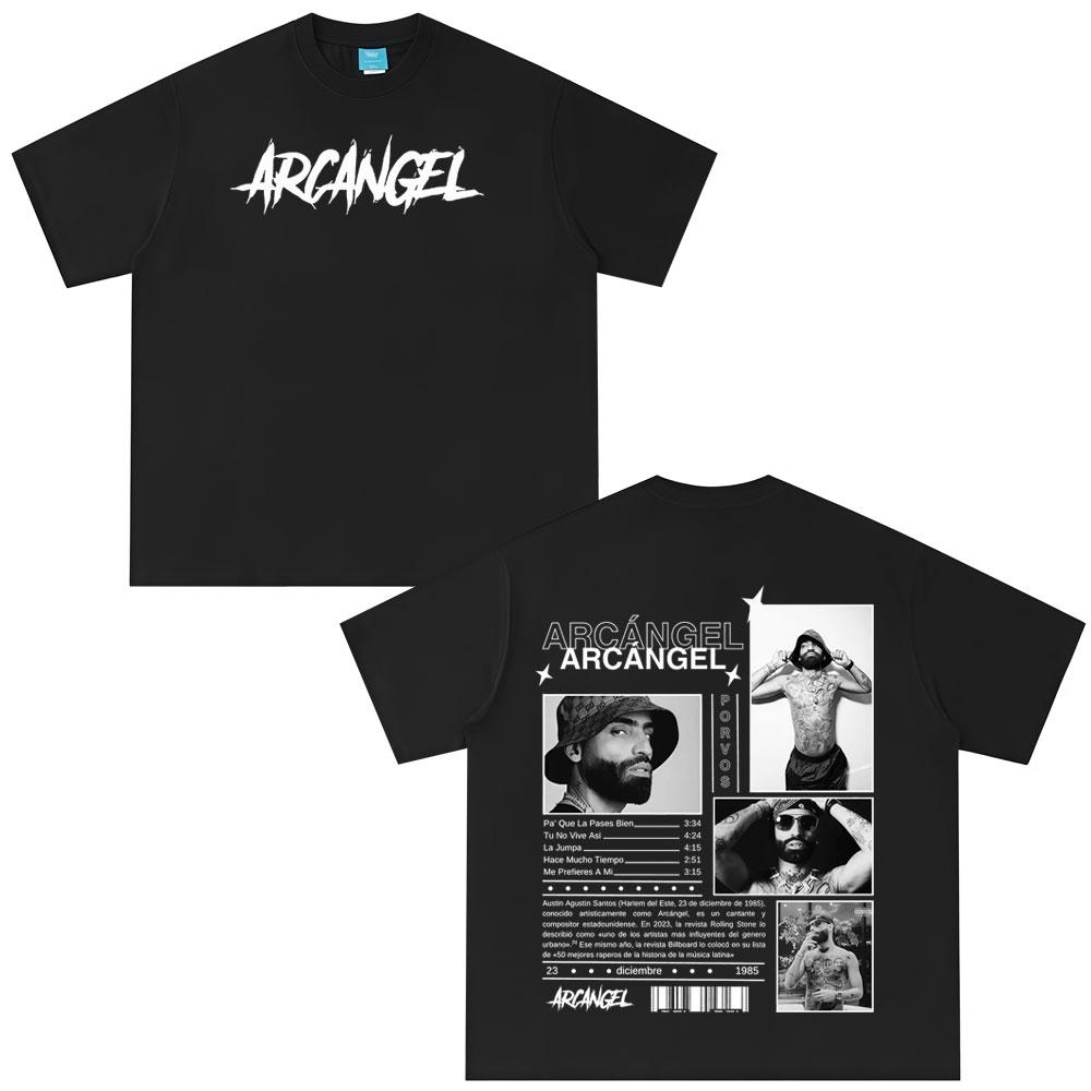 Rapper Arcangel Album 2025 T Shirt Mens Women Clothing Hip Hop Fashion Oversized Short Sleeve T-shirt Cotton T-shirts Fan Gift