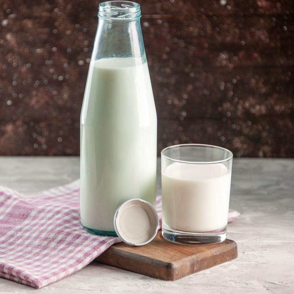 Glasmilchflasche 1 L 6 Stück.