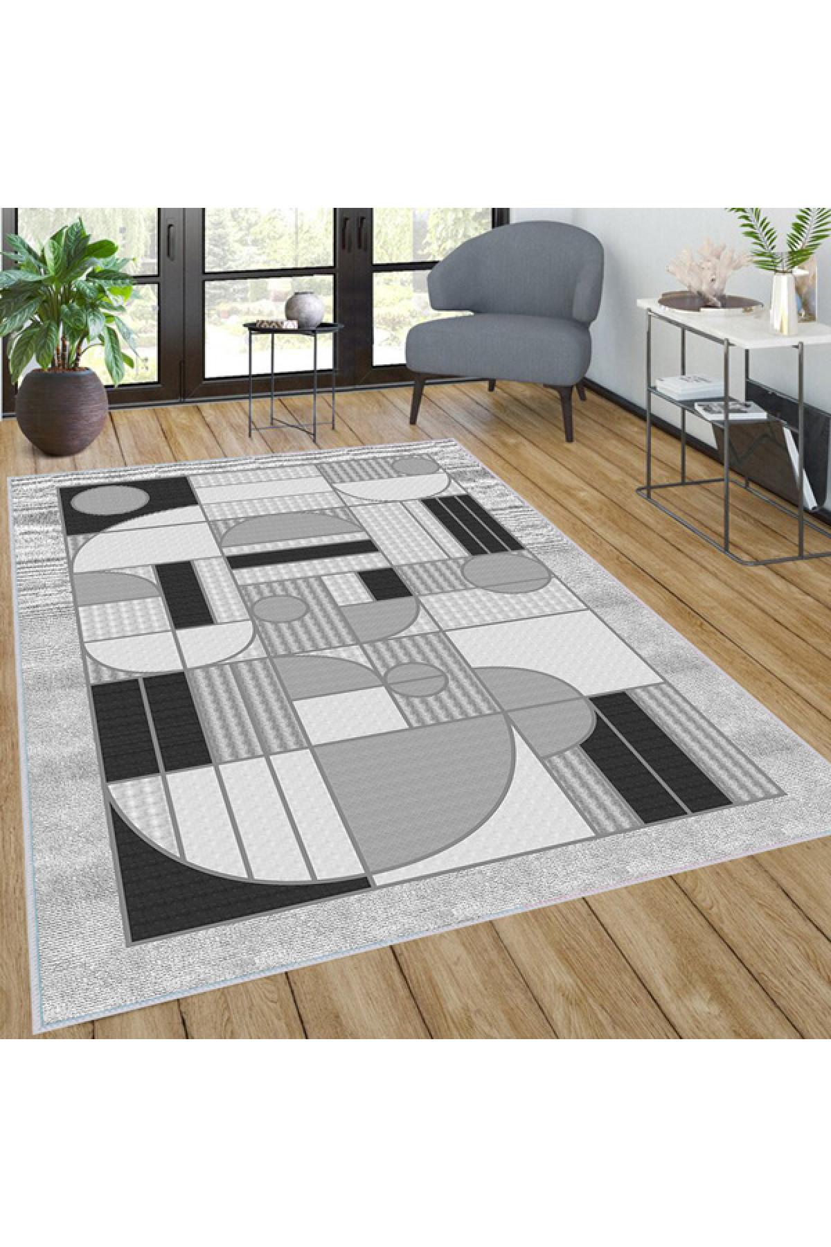 

Моющийся ковер с принтом Rovigo Home RVG0032-SD1004 50x80 серый