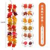 Artificial Maple Leaf Vine Fall Decor Black Leaves Harvest Season Home Decoration Silk Floral Garland