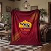 Coperta in Pile Tema AS Roma Morbida e Accogliente Coperta in Peluche per Camera da Letto Divano Viaggio