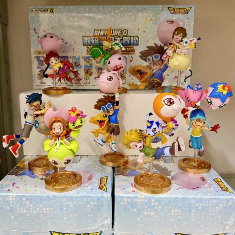 BN Figure Q Digimon Adventure 25th Anniversary Ver Series Blind Box Commemorative Childhood Desktop Decor Toys Mystery Box Gifts