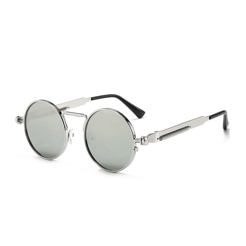 Metal Vintage Punk Style Sunglasses Men Retro Round Y2K Cyberpunk Women Sun Glasses Fashion Eyewear Gafas Sol Mujer UV400