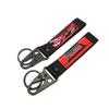 Motorcycle Embroidery Keychain Keyring Pendant Lanyard Men Gifts For Honda CB400 CB650 FCBF CBR25ORR CRF SH3O0 NC75O Accessories