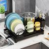 Multipurpose Dish Drainer Storage Rack Portable Dish Drying Stand with Adjustable Feet for Kitchen Organization