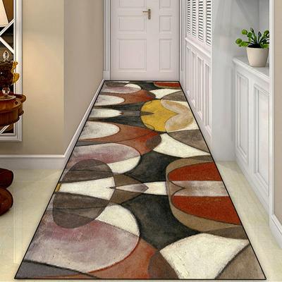 Modern Corridor Carpet Non-slip Staircase Foot Mat Runway Washable Corridor Area Geometric Rugs Hotel Porch Entrance Door Mat