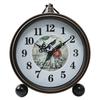 1 Piece Retro Metal Base Clock, American Creative Clock; Personalized and Minimalist Pointer Clock; Room and Home Decoration Use