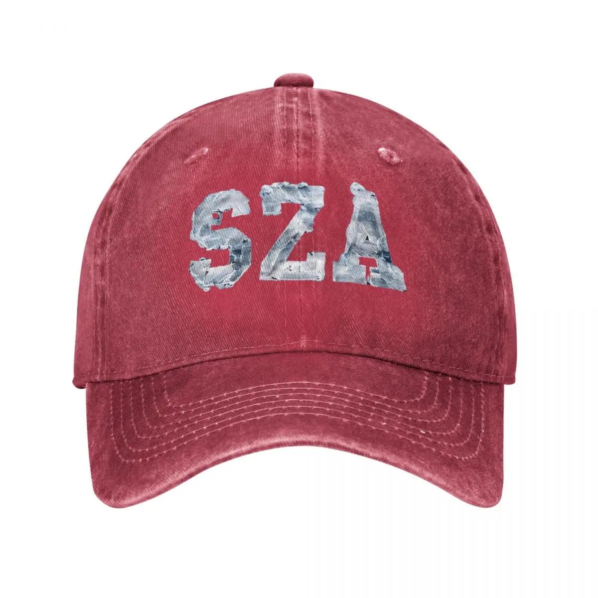 

SZA Logo Baseball Cap Casual Distressed Denim Washed Hip Hop Rapper Snapback Cap for Unisex Women Outdoor Running Golf Hats Cap One Size