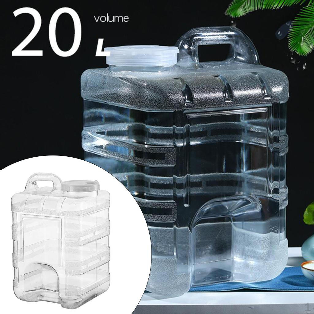 Square Water Bottle with Big, Large Capacity Storage for Outdoor Camping,, Grill, RV,