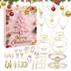 Christmas Jewelry Calendar Advent 24-Day 2025 Christmas Advent Girls Earring Bracelet Set Holiday Calendar for Women Girl