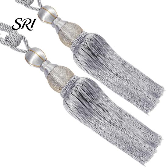 Long Fringe Curtain Holders 1 Pair Tassel Tiebacks Decorative Ties Elegant Fringed for Window Curtains Door Home Decor