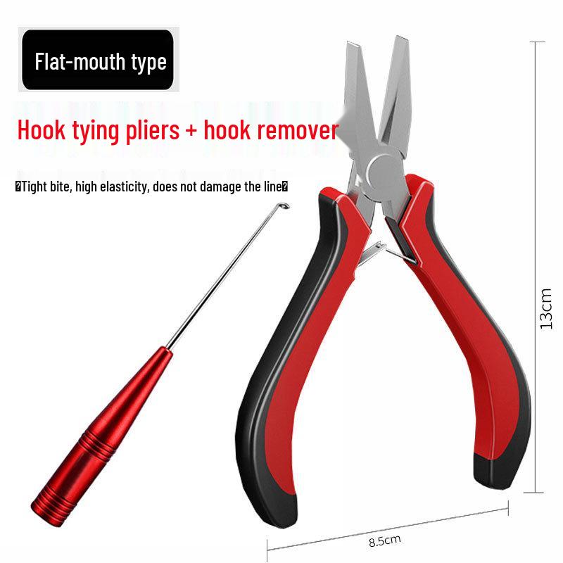 Wielofunkcyjne płaskodziobe szczypce ze stali nierdzewnej do haczyków wędkarskich do ciągnięcia i wiązania żyłki